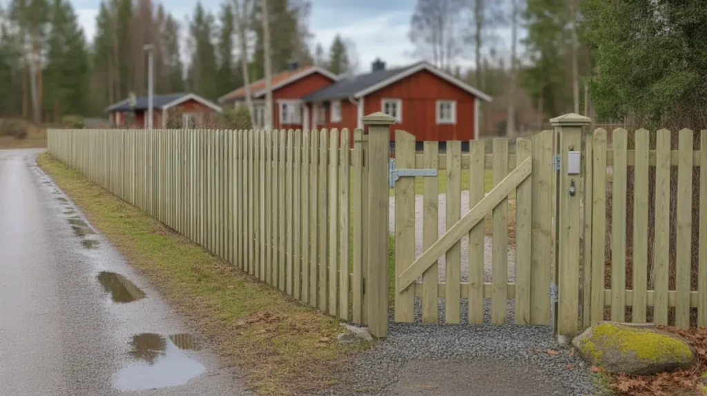 byggnation av st ngsel och tr staket med grind i flemingsberg huddinge
